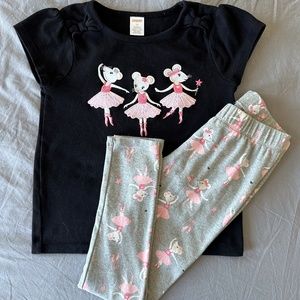 Gymboree Girls' Ballet Mouse Outfit Size 10
